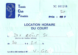 tenniskaart
